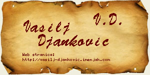 Vasilj Đanković vizit kartica